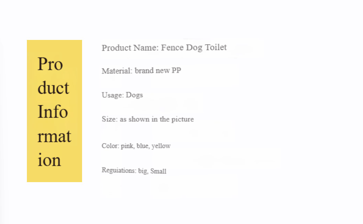 Dog toilet
