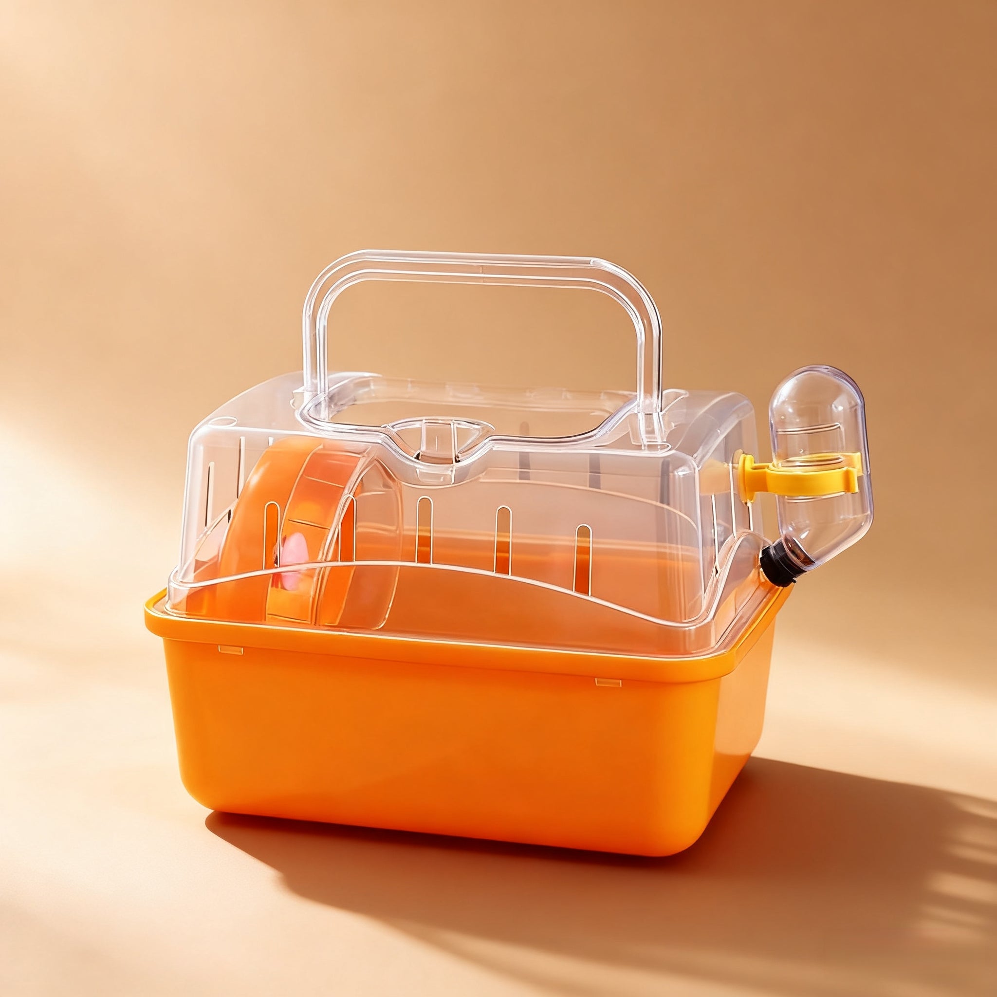 Panoramic transparent cage/Solid color background