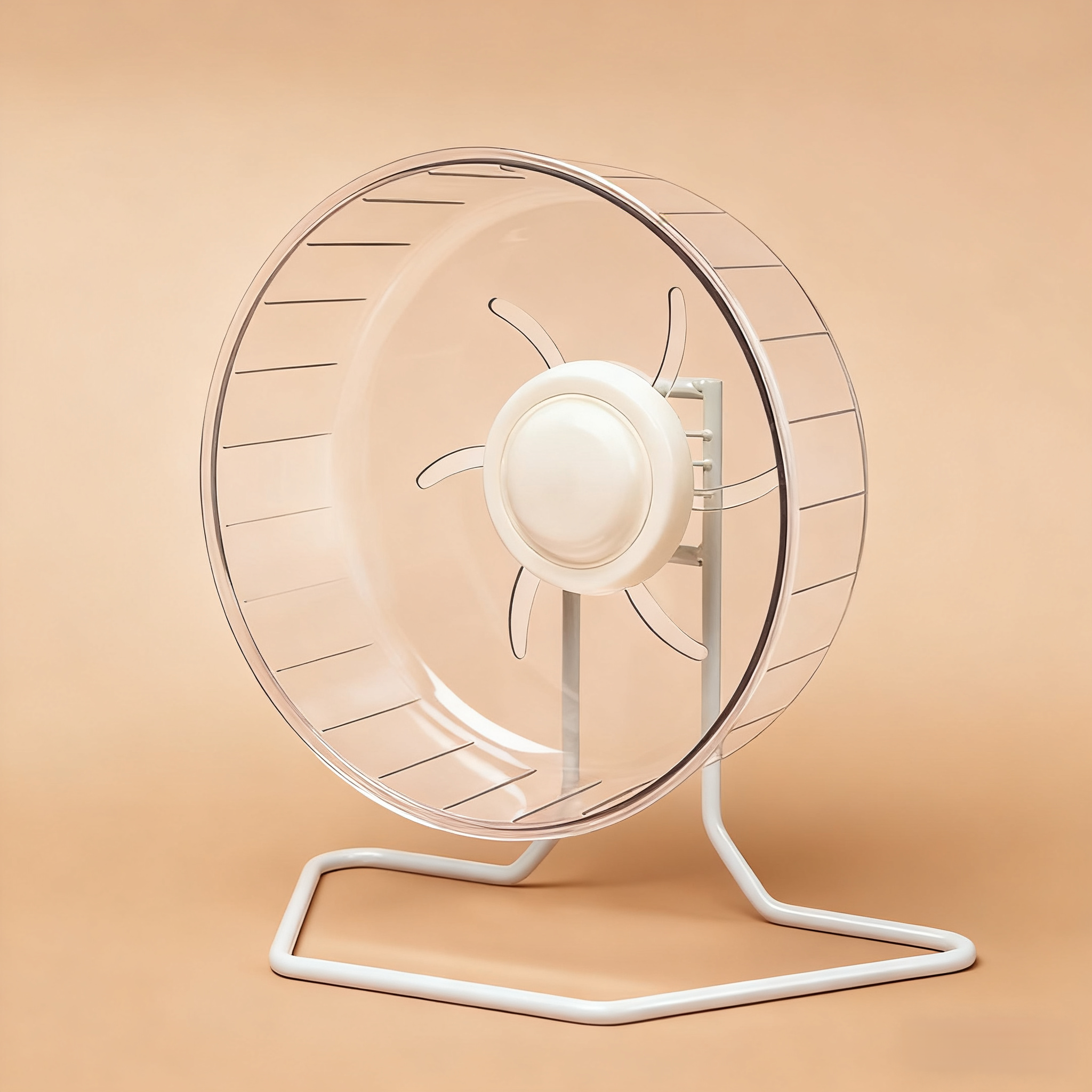 Fully Transparent Running Wheel with Iron Frame
